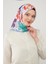 Mavi Yonca Desen Soft Cotton Eşarp 1