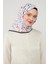Koyu Lacivert Çiçekli Cotton Eşarp 1