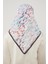 Koyu Lacivert Çiçekli Cotton Eşarp 4