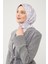 Lila Puantiye Desen Twill Digital Eşarp 4