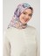 Koyu Somon Yonca Desen Soft Cotton Eşarp 1