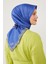 Saks Mavisi Kenar Leopar Desen Twill Digital Eşarp 4