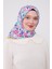 Pembe Mine Çiçek Desen Cotton Eşarp 1
