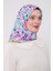 Pembe Mine Çiçek Desen Cotton Eşarp 2