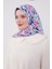 Pembe Mine Çiçek Desen Cotton Eşarp 3