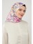 Şeker Pembesi Yonca Desen Soft Cotton Eşarp 1