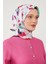 Yeşil Soyut Çiçek Desen Cotton Eşarp 3