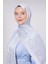 Bebe Mavisi Geometrik Desen Deluxe Devore Şal 4