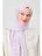 Pembe Geometrik Desen Violet Medine İpeği Şal 1