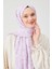 Pembe Geometrik Desen Violet Medine İpeği Şal 2