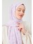 Pembe Geometrik Desen Violet Medine İpeği Şal 3