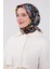 Siyah Papatya Cotton Eşarp 3