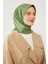 Fıstık Yeşili Leopar Desen Twill Digital Eşarp 1
