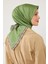 Fıstık Yeşili Leopar Desen Twill Digital Eşarp 4