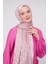 Pembe Üçgen Desen Deluxe Devore Şal 2