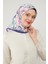Mor Yonca Desen Soft Cotton Eşarp 1