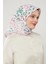 Pudra Çiçekli Cotton Eşarp 1