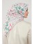 Pudra Çiçekli Cotton Eşarp 2