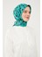 Yeşil Puantiye Desen Twill Digital Eşarp 1