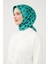 Yeşil Puantiye Desen Twill Digital Eşarp 2