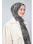 Siyah Baskılı Desenli Cotton Şal 3