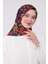 Kırmızı Mine Çiçek Desen Cotton Eşarp 1