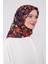Kırmızı Mine Çiçek Desen Cotton Eşarp 2