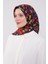 Kırmızı Mine Çiçek Desen Cotton Eşarp 3