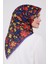 Kırmızı Mine Çiçek Desen Cotton Eşarp 4