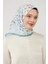 Yeşil Çiçekli Cotton Eşarp 1