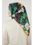 Siyah Yonca Desen Soft Cotton Eşarp 3