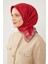 Nar Çiçeği Leopar Desen Twill Digital Eşarp 3