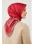 Nar Çiçeği Leopar Desen Twill Digital Eşarp 4