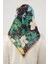 Siyah Yonca Desen Soft Cotton Eşarp 4