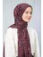 Vişne Baskılı Desenli Cotton Şal 3