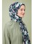 Zümrüt Yeşili Desenli Cotton Şal 2