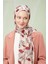 Kum Karışık Yaprak Desen Cotton Şal 2