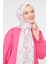 Pembe Üçgen Desen Mono Krep Şal 3