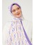 Menekşe Yuvarlak Desen Violet Medine İpeği Şal 1