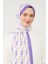 Menekşe Yuvarlak Desen Violet Medine İpeği Şal 2