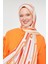 Turuncu Ataç Desen Mono Krep Şal 4