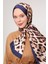 Lacivert Leopar Desen Brand Şal 1