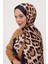 Lacivert Leopar Desen Brand Şal 2
