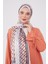 Pudra Şeritli Halka Desen Brand Şal 1