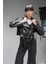 Lenora Kadın Silme Cropcut Biker Hakiki Deri Mont 3