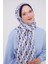 Lacivert Geometrik Desen Mono Şal 2