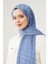 İndigo Ay Desen Jakarlı Elegance Şal 1