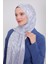 Bebe Mavisi Soyut Desen Deluxe Devore Şal 4