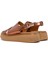 Kadın Bronz Kalın Tabanlı Metalik Deri Comfort Sandalet 25SFD342332 5