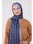 İndigo Zincir Desen Brand Şal 1